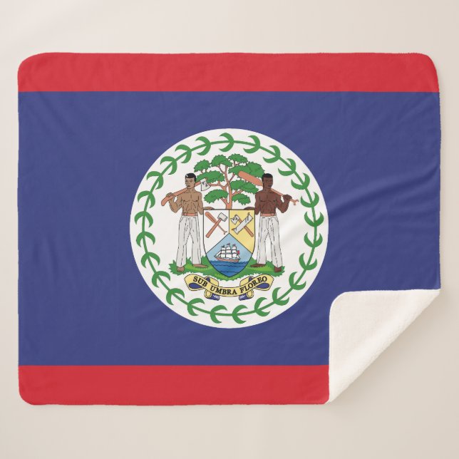 Belize-Flagge Sherpadecke (Vorderseite (Horizontal))