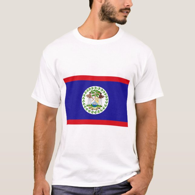 Belize-Flagge T-Shirt (Vorderseite)