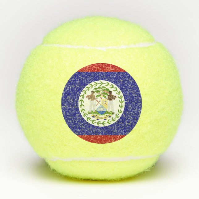 Belize-Flagge Tennisbälle (Vorderseite)