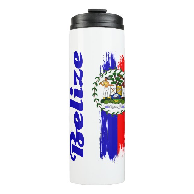 Belize-Flagge Thermosbecher (Vorderseite)
