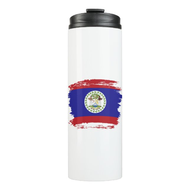Belize-Flagge Thermosbecher (Vorderseite)
