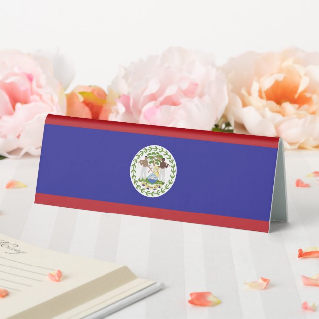 Belize-Flagge Tischaufsteller (In Situ (Hochzeit))