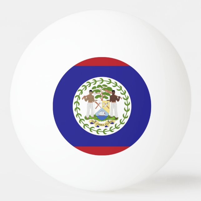 Belize-Flagge Tischtennisball (Vorderseite)