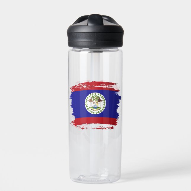 Belize-Flagge Trinkflasche (Vorderseite)