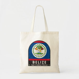 Belize-Flaggen-Emblem Abgenutzt Vintage Tragetasche