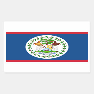 Belize-Flaggen-Rechteck-Aufkleber Rechteckiger Aufkleber