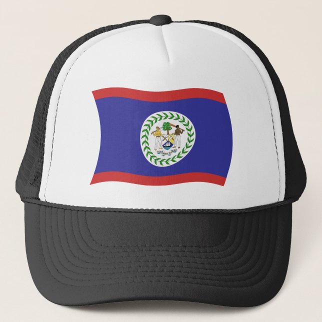 Belize-Flaggenmütze Truckerkappe (Vorderseite)