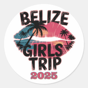 Belize Girls Tour Runder Aufkleber