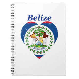 Belize Heart Flag Notizblock