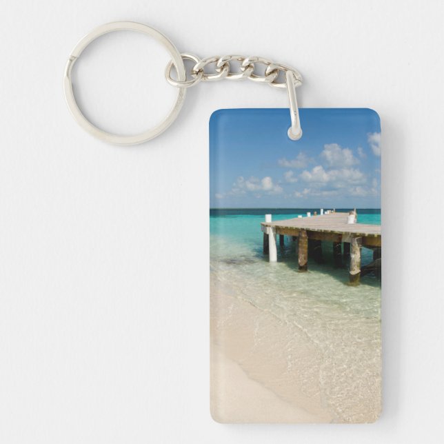 Belize, Karibik, Goff Caye. Eine kleine Insel Schlüsselanhänger (Vorderseite)