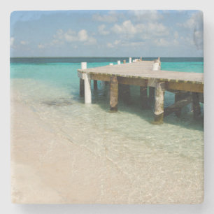 Belize, Karibik, Goff Caye. Eine kleine Insel Steinuntersetzer