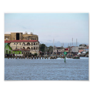 Belize, Karibik, Port, Marina, Segelboote Fotodruck