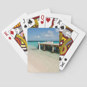 Belize, Karibisches Meer, Goff Caye. Eine kleine I Spielkarten