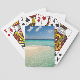 Belize, Karibisches Meer. Goff Caye, eine kleine I Spielkarten