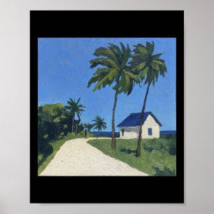 Belize Landscape Postimpressionistischer Malstil Poster