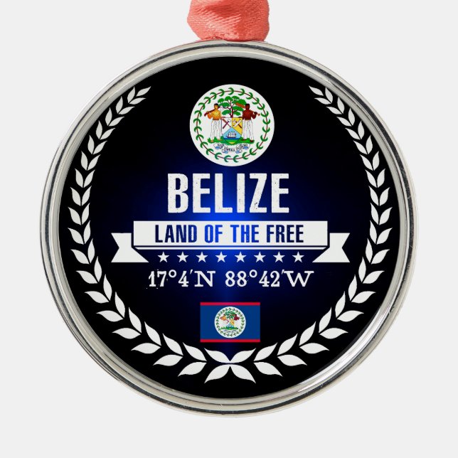 Belize Ornament Aus Metall (Vorne)