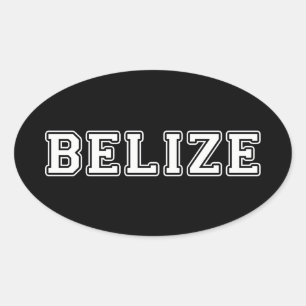 Belize Ovaler Aufkleber