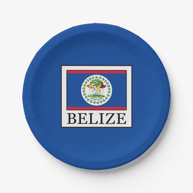 Belize Pappteller (Vorderseite)