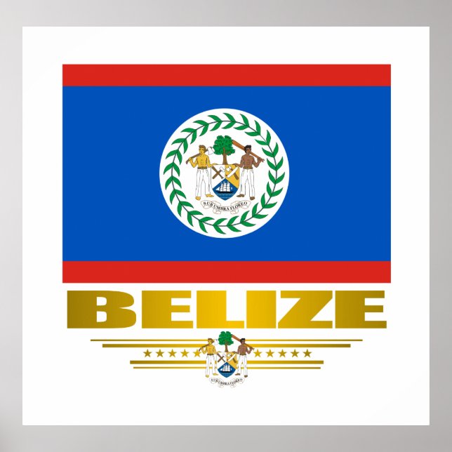 "Belize Pride" Posters & Prints Poster (Vorne)
