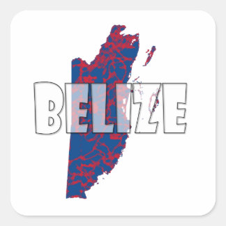 Belize Quadratischer Aufkleber