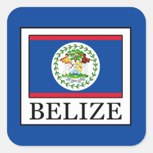 Belize Quadratischer Aufkleber