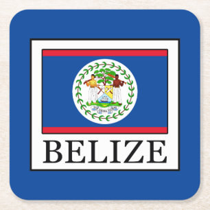 Belize Rechteckiger Pappuntersetzer