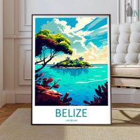 Belize Reise Druck Wandkunst Belize Wandbehang