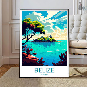 Belize Reise Druck Wandkunst Belize Wandbehang Poster