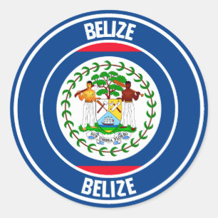 Belize Round Emblem Runder Aufkleber