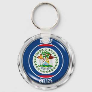 Belize Round Emblem Schlüsselanhänger