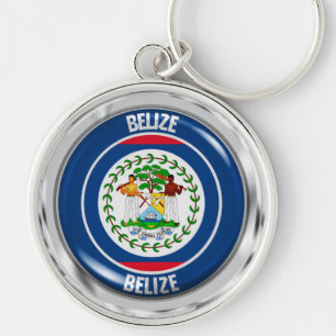 Belize Round Emblem Schlüsselanhänger