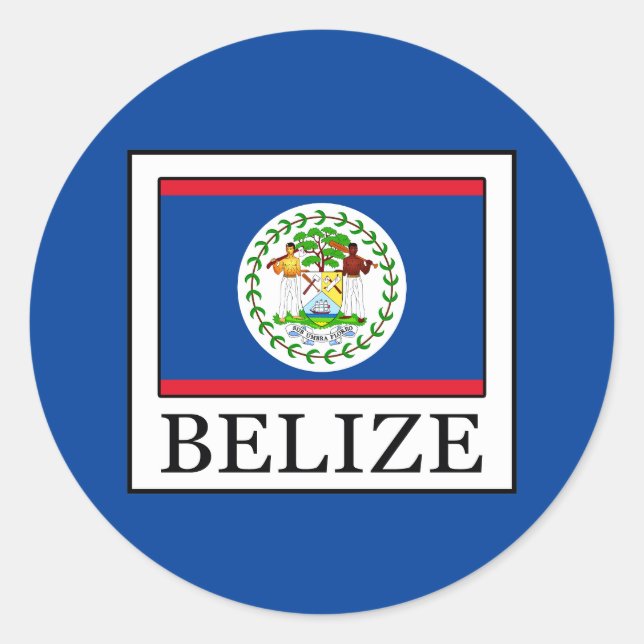 Belize Runder Aufkleber (Vorderseite)