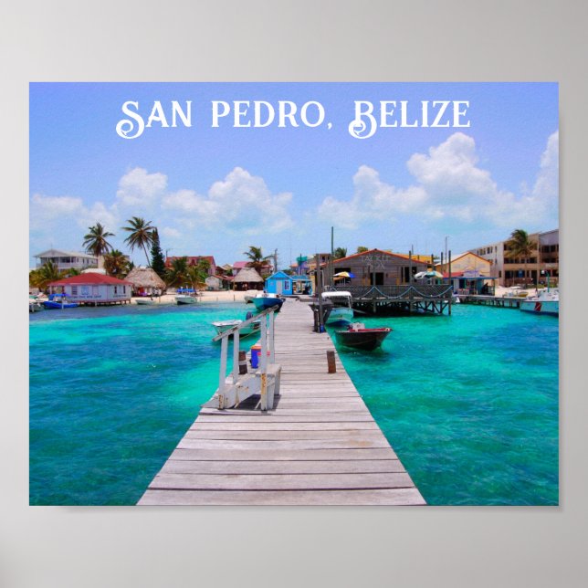 Belize San Pedro Beach Ambergris Caye Poster (Vorne)