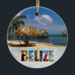 Belize San Pedro Beach Ambergris Caye Weihnachten Keramik Ornament<br><div class="desc">Erleben Sie Ihre Liebe für das Land Belize zu Weihnachten mit dieser tropischen Reise Xmas Ornament mit einem schönen Foto des Strandes und des Ozeans in der Stadt San Pedro in Ambergris Caye!</div>