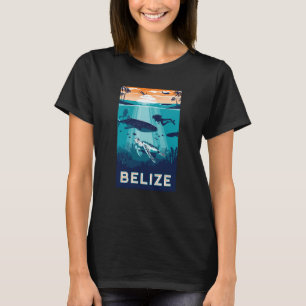 Belize Schnorcheln Walhai Meeresschildkröte Karibi T-Shirt