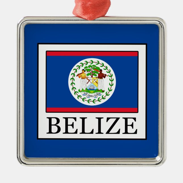Belize Silbernes Ornament (Vorne)