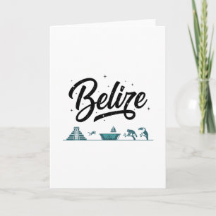 Belize Skyline Reise Urlaub Outfits Karte