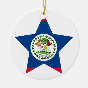 Belize-Stern Keramik Ornament