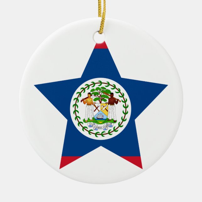Belize-Stern Keramik Ornament (Vorne)