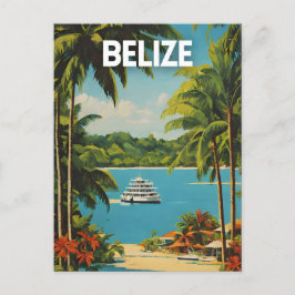 Belize Travel Art Poster Postkarte