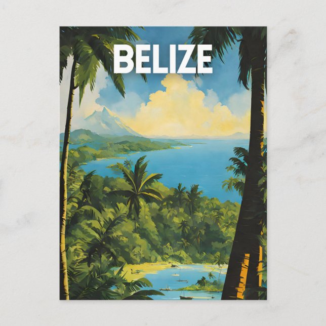 Belize Travel Postkarte (Vorderseite)