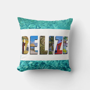 Belize Tropical Beach Blue Ocean Travel Fotos Kissen