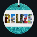 Belize Tropical Beach Blue Ocean Weihnachten Ornament Aus Metall<br><div class="desc">Zeigen Sie allen Ihre Liebe für das Land Belize mit diesem Weihnachtsschmuck mit Fotos von Ambergris Caye,  Caye Caulker und Maya-Ruinen,  die über einen tropisch blauen ozeanischen Hintergrund auferlegt wurden.</div>