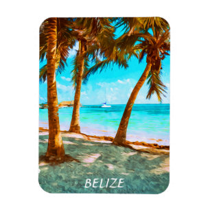 Belize Tropical Beach Magnet