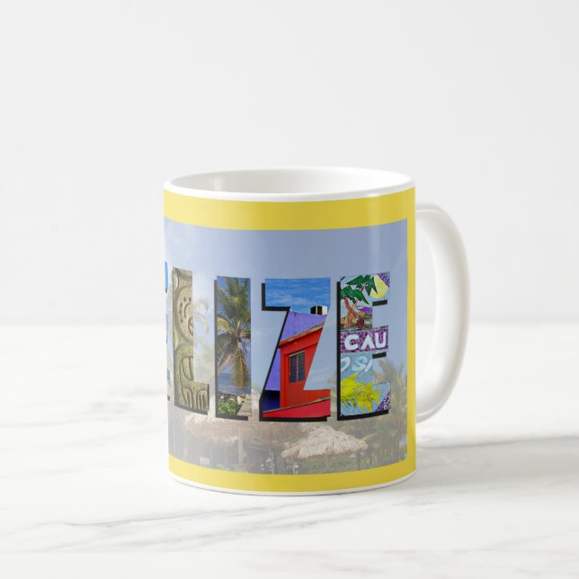 Belize Tropical Beach Travel Fotos Kaffeetasse (VorderseiteRechts)