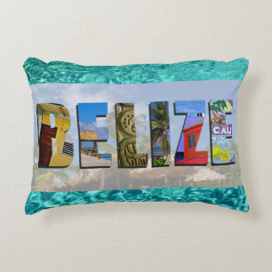 Belize Tropical Blue Ocean Waters Travel Fotos Dekokissen