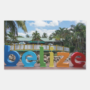 Belize vacation rechteckiger aufkleber