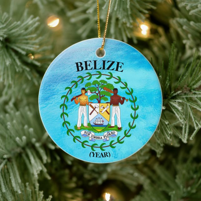 Belize Vacation Weihnachts-Keramik Ornament (Baum)