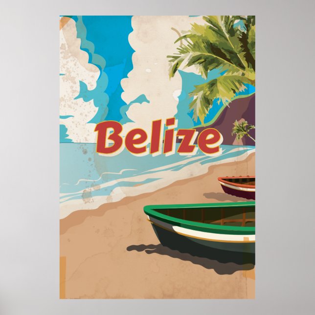 Belize Vintage Reiseplakat Poster (Vorne)