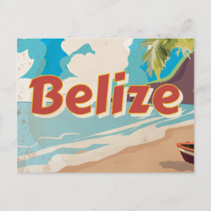 Belize Vintage Reiseplakat Postkarte